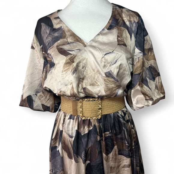 Rachel Zoe Pink and Tan Dolman Sleeve Maxi Dress - Picture 8 of 9